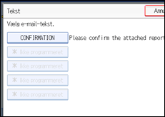Illustration af betjeningspanelets skærm