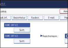 Illustration af betjeningspanelets skærm