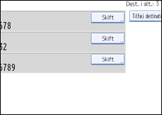 Illustration af betjeningspanelets skærm