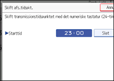 Illustration af betjeningspanelets skærm
