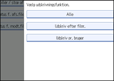 Illustration af betjeningspanelets skærm