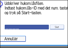 Illustration af betjeningspanelets skærm