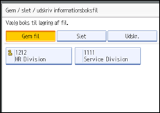 Illustration af betjeningspanelets skærm