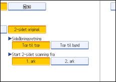 Illustration af betjeningspanelets skærm