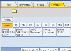 Illustration af betjeningspanelets skærm