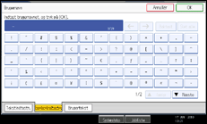 Illustration af betjeningspanelets skærm