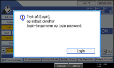 Illustration af betjeningspanelets skærm