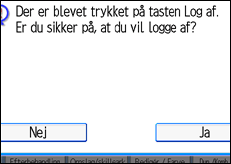 Illustration af betjeningspanelets skærm
