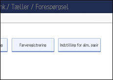 Illustration af betjeningspanelets skærm