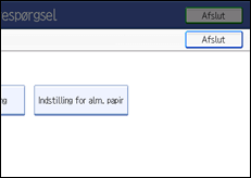 Illustration af betjeningspanelets skærm