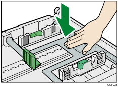 Illustration af kassette til små papirformater
