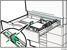 Illustration af kassette til små papirformater