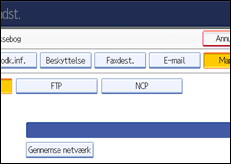 Illustration af betjeningspanelets skærm