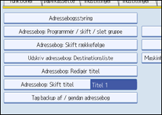 Illustration af betjeningspanelet