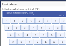 Illustration af betjeningspanelets skærm