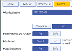 Illustration af betjeningspanelets skærm