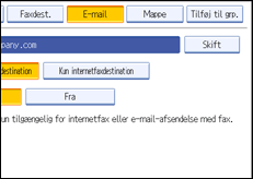 Illustration af betjeningspanelets skærm