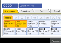 Illustration af betjeningspanelet