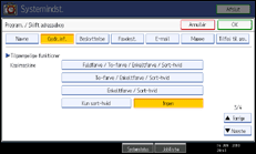 Illustration af betjeningspanelet