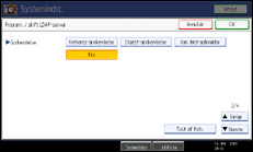 Illustration af betjeningspanelets skærm