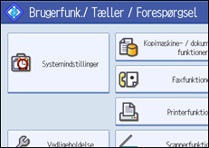 Illustration af betjeningspanelet