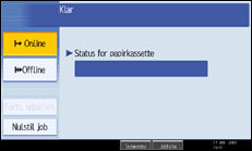 Illustration af betjeningspanelets skærm