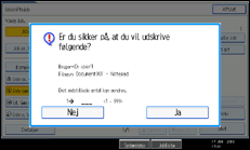Illustration af betjeningspanelets skærm