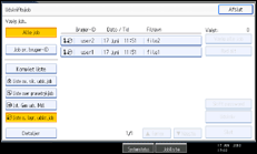 Illustration af betjeningspanelets skærm