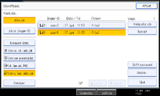 Illustration af betjeningspanelets skærm