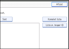 Illustration af betjeningspanelets skærm