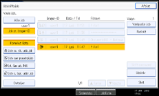 Illustration af betjeningspanelets skærm