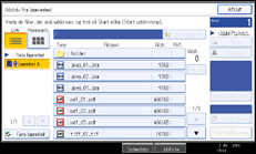 Illustration af betjeningspanelets skærm