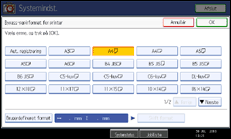 Illustration af betjeningspanelets skærm