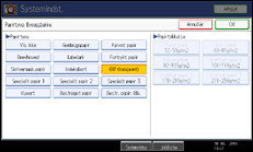 Illustration af betjeningspanelets skærm
