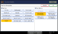 Illustration af betjeningspanelets skærm