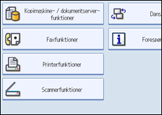Illustration af betjeningspanelets sk&aelig;rm
