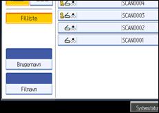 Illustration af betjeningspanelets skærm