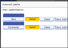 Illustration af betjeningspanelets skærm