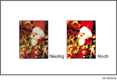 Abbildung der Einstellung der Bildqualit&auml;ten