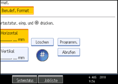 Abbildung Bedienfeld-Display