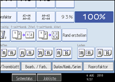Abbildung Bedienfeld-Display