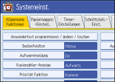 Abbildung Bedienfeld-Display