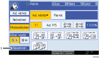 K&auml;ytt&ouml;paneelin numeroitu n&auml;ytt&ouml;