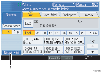 K&auml;ytt&ouml;paneelin numeroitu n&auml;ytt&ouml;
