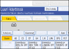 Käyttöpaneelin näytön kuvaus