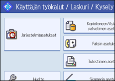 Käyttöpaneelin näytön kuvaus