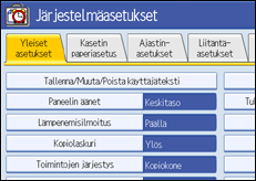 Käyttöpaneelin näytön kuvaus