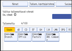 Käyttöpaneelin näytön kuvaus