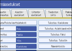Kuva käyttöpaneelin näytöstä