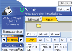Käyttöpaneelin näytön kuvaus